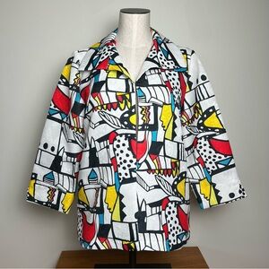 Berek Colorful Abstract Art 3/4 Sleeve Jacket
